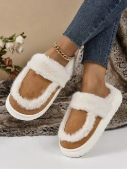 Color Block Casual Faux Fur Paneled Toe-covered Slippers 15 Color Block Casual Faux Fur Paneled Toe-covered Slippers -Zolucky Sales Store f9ad45654b6540088e251c1b18bb0912 1698916471147