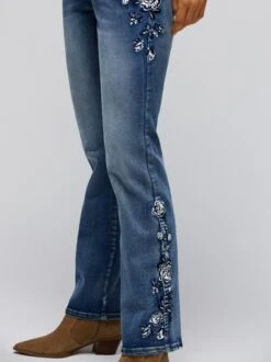 Casual Embroidered Floral Denim Jeans -Zolucky Sales Store fba69eca7839cfbcb7cc51c9674d59b7