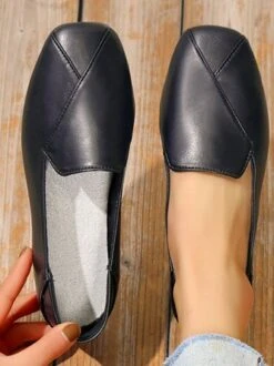 Casual Plain Pu All Season Shallow Shoes