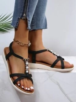 Pearl Beaded Thin Strap Cross Bohemian Casual Sandals 32 Pearl Beaded Thin Strap Cross Bohemian Casual Sandals -Zolucky Sales Store fcc9df2b5ff428530e1c2b53ab1f006e