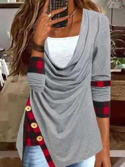 Square Neck Loose Casual Tunic Top