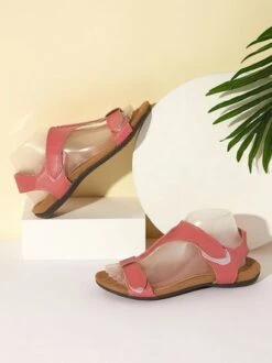 Retro Solid Color Casual Velcro Portable Sandals -Zolucky Sales Store fdc4dfef0060d710af4e962db0b45526