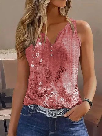 Casual Ethnic Floral Printed Tank Top 7 Casual Ethnic Floral Printed Tank Top - Image 7