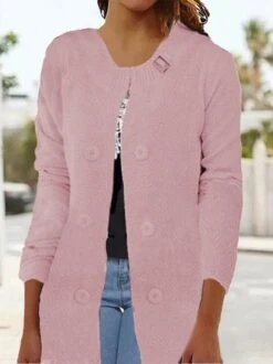 Regular Fit Crew Neck Casual Jersey Kimono