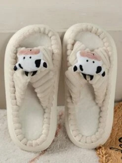 Casual Cartoon Cow Warmth Cross Strap Slippers -Zolucky Sales Store ff9e40bba90b4e499a8171d30392ace1 1694401078876