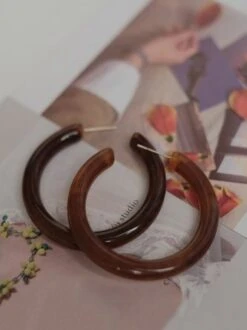 Women Minimalist Resin Cuff Hoop Earrings -Zolucky Sales Store ffb4465afdee5ae1c3f4447d97953c83