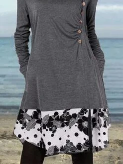 Vintage Long Sleeve Knitting Dress -Zolucky Sales Store fff26b0d46bbf45602c5f4be2a8ec3fd