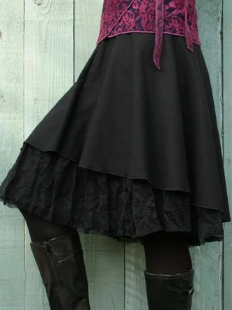 Cotton-Blend Vintage Skirt 2 Cotton-Blend Vintage Skirt - Image 2